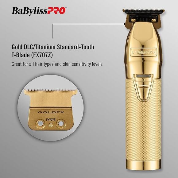 BaBylissPRO FX+ Professional Barber Cord/Cordless Hair Trimmers - GOLDFX+ - Picture 2 of 8